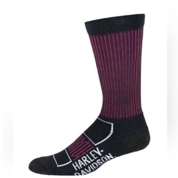 Harley-Davidson Black and Purple Socks - Picture 1 of 8